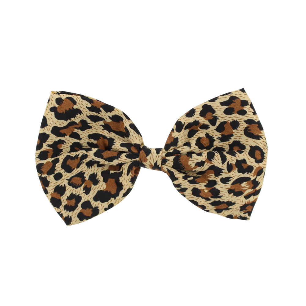 Zac's Alter Ego - Leopard print large bow Hair clip - Brown
